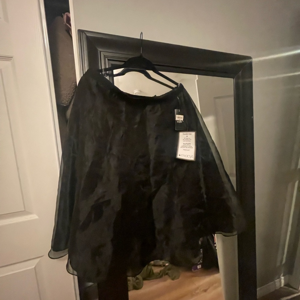 Macy's Black Sheer Layered Skirt